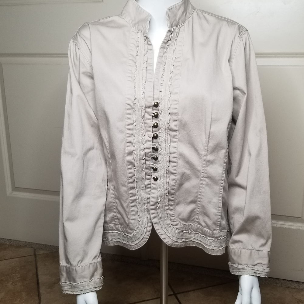 Chico's Khaki Utility Jacket